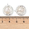 Brass Pave Natural Freshwater Pearl Pendants KK-U045-17S-3