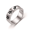 Rotating Stainless Steel Anxiety Relief Rings for Women Men PW-WG4928D-10-1