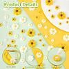AHADERMAKER 160Pcs 6 Styles Flat Back Opaque Resin Flower Cabochons CRES-GA0001-15-3