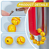 Sport Ball Wood Beaded Keychain for Women Men HJEW-NB00182-5
