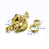 Brass Spring Ring Clasps KK-L082B-01-4