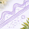 9 Strands 3 Style Baking Paint Glass Beads Strands G-FH0001-55-3