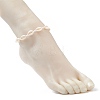 Natural Cowrie Shell Braided Beaded Anklets AJEW-AN00516-01-3