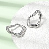 Irregular 304 Stainless Steel Pendant Necklace & Stud Earrings Sets for Women SJEW-E052-01P-3