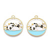 Alloy Enamel Pendants ENAM-D047-01G-02-2