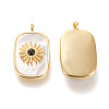 Natural White Shell Pendants KK-P184-01B-02G-2