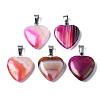 Natural Banded Agate/Striped Agate Pendants X-G-T122-24A-2