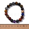 Natural & Synthetic Mixed Gemstone Beaded Stretch Bracelets for Women Men BJEW-F490-01B-5