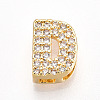 Brass Micro Pave Cubic Zirconia Charms KK-N254-217G-D-1