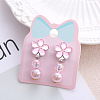 Alloy Plastic Clip-on Earrings for Kid WG21FF0-23-1