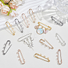 25Pcs 5 Colors Iron Brooch Findings FIND-SP0006-11-4