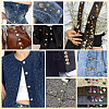 80Pcs 20 Styles 1-Hole Zinc Alloy Shank Buttons BUTT-PH0001-70-4