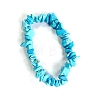 Synthetic Turquoise Stretch Bracelets PW-WG56138-08-1
