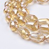 Electroplate Glass Beads Strands LS-EGLA-D015-15x10mm-24-2