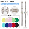 2Pcs 2 Styles Stainless Steel Watch Band Bracelets BJEW-HS0001-15B-2