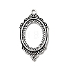 Vintage Tibetan Style Alloy Pendant Cabochon Bezel Settings X-TIBEP-O006-35AS-1