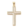 Brass Micro Pave Cubic Zirconia Pendants KK-I712-52G-02-1