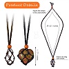 6Pcs 2 Colors Adjustable Braided Waxed Cord Macrame Pouch Necklace Making NJEW-SZ0001-49-2