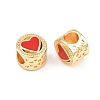 Alloy Enamel European Beads AL-CBAC2D3-22G-04-2