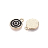Rack Plating Alloy Enamel Pendants ENAM-N070-01B-02G-01-2