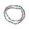 Transparent Electroplated Glass Beads Strands GLAA-G097-04C-2