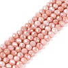 Anti-Tarnish Electroplate Rondelle Glass Beads Strands EGLA-T021-3mm-17-15-1