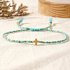 Mother's Day Adjustable Brass Bead Braided Bead Bracelets YE2550-11-3