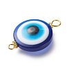 Transparent Evil Eye Resin Connector Charms PALLOY-JF01848-01-5