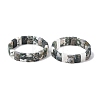 Rectangle Natural Tree Agate Beads Stretch Bracelets for Women Men BJEW-Z149-01C-4