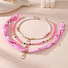 Zinc Alloy Enamel Rectangle Pendant 3 Layer Necklaces FS-WG84DD6-04-1