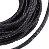 5M Braided Leather Cord with Core WL-BBC0001-01B-02-1