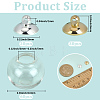 60Pcs Round Mechanized One Hole Blown Glass Globe Ball Bottles BLOW-PA0001-03A-2