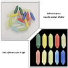 20Pcs 10 Colors Synthetic Luminous Stone Double Terminal Pointed Dyed Beads FIND-CA0007-91-3