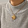 304 Stainless Steel Openable Photo Locket Pendant Necklaces for Women WG5489D-03-2