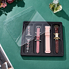 4-Slot Wooden Watch Band Storage Cases with Visible Lid CON-WH0110-298B-4