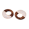 Epoxy Resin & Walnut Wood Pendants RESI-T057-09D-2