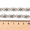 304 Stainless Steel Oval Infinity Link Chain Necklaces for Women Men NJEW-K249-20B-P-5