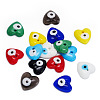 Cheriswelry 16Pcs 8 Colors Handmade Evil Eye Lampwork Pendants LAMP-CW0001-08-10