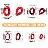 240Pcs 4 Style Acrylic Linking Rings OACR-FH0001-034-2