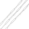 Tarnish Resistant 304 Stainless Steel Textured Paperclip Chains CHS-I020-03P-1