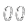 Simple Sterling Silver Circle Hoop Earrings DG6387-6-1