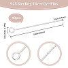 40Pcs 925 Sterling Silver Eye Pin STER-BBC0002-16A-2