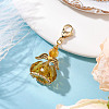 Angel Glass Beaded & Alloy Pendant Decorations HJEW-MZ00190-01-1