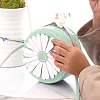 DIY Sew on PU Leather Daisy Flower Pattern Round Multi-Use Crossbody/Shoulder Bag Making Kits DIY-WH0297-56C-5