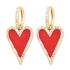 Valentine's Day Heart Brass Micro Pave Clear Cubic Zirconia Hoop Earrings EJEW-Z164-10G-01-4