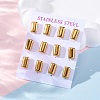 304 Stainless Steel Stud Earrings EJEW-C099-21G-3