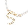 Glass Seed Bead and Shell Pearl White Round Graduated Beaded Bracelets for Women BJEW-JB12980-4