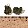 Dyed Synthetic Lava Rock Pendants G-P614-05G-10-3