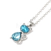 Cat Shape Alloy Rhinestone Pendant Necklaces FS-WG5CA0C-02-2