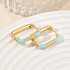 Brass Micro Pave Cubic Zirconia Hoop Earrings KK-CBA98BA-01G-B-2